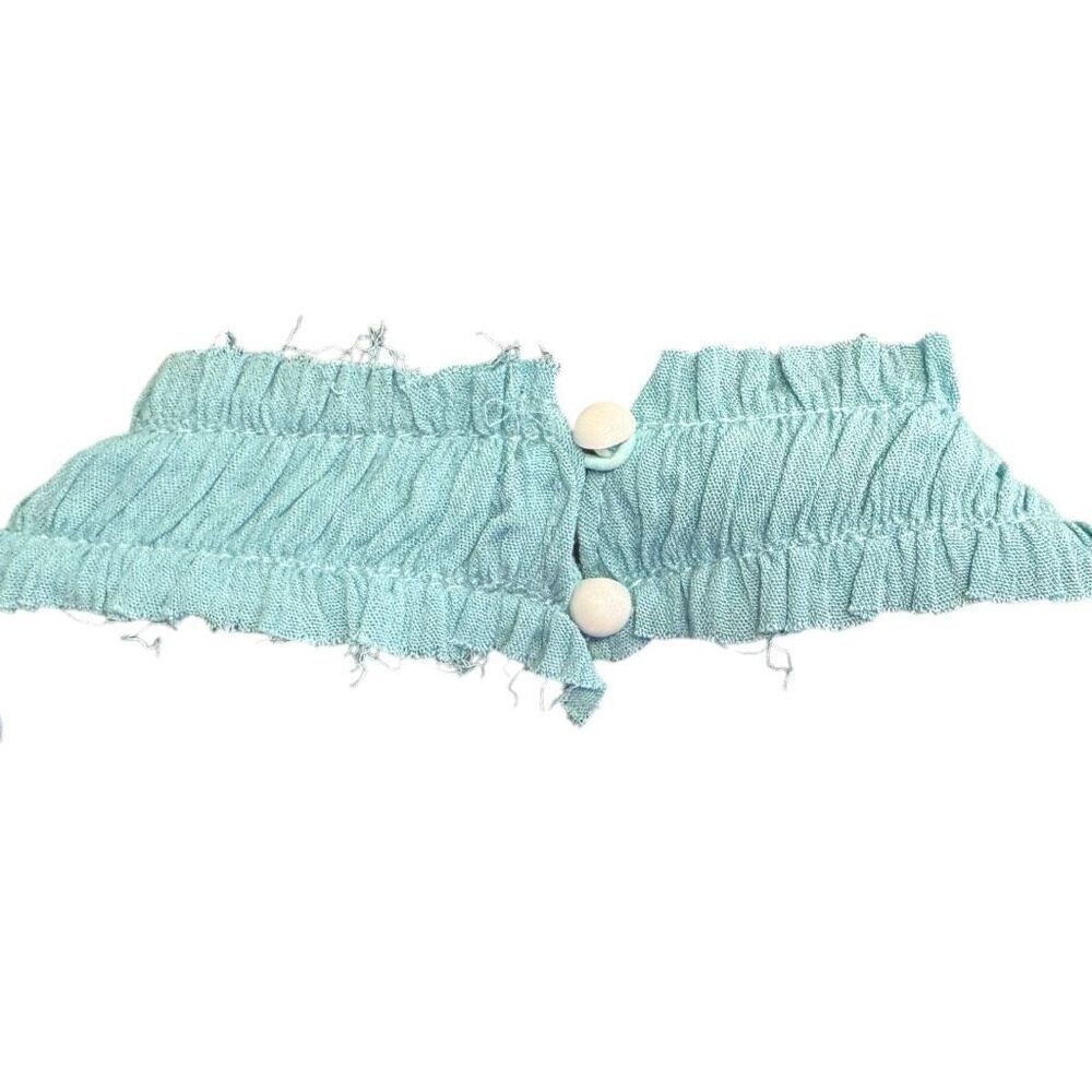 POL Blue Backless Halter Sleeveless Boho Top with Smocking Shirring Detail NEW - Picture 14 of 14